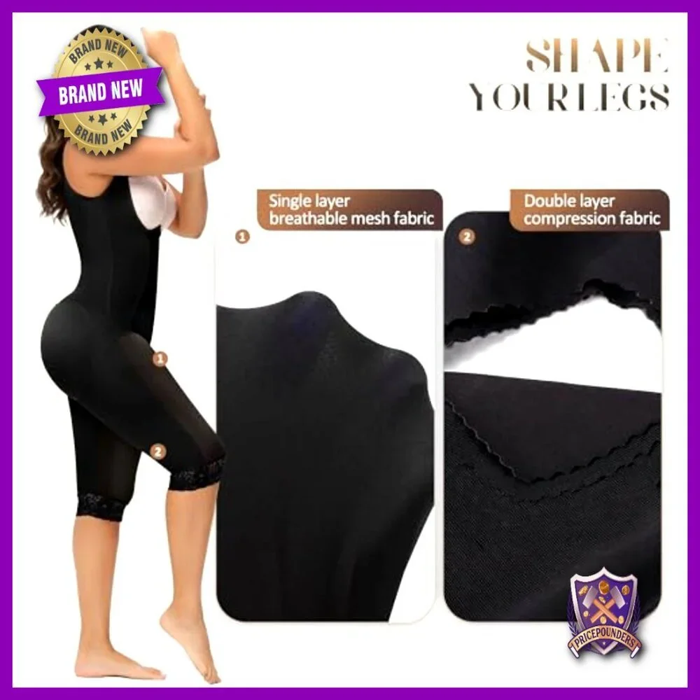 Post Surgery Compression Shapewear Bodysuit Tummy Control Knee Length